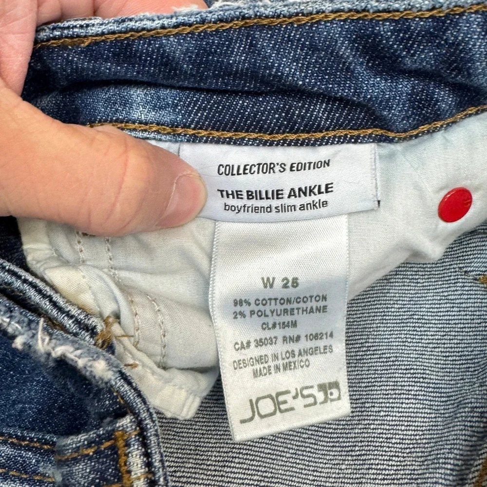 Joes Jeans Womens 26 Blue The Billie Ankle Distressed Denim Grunge Streetwear